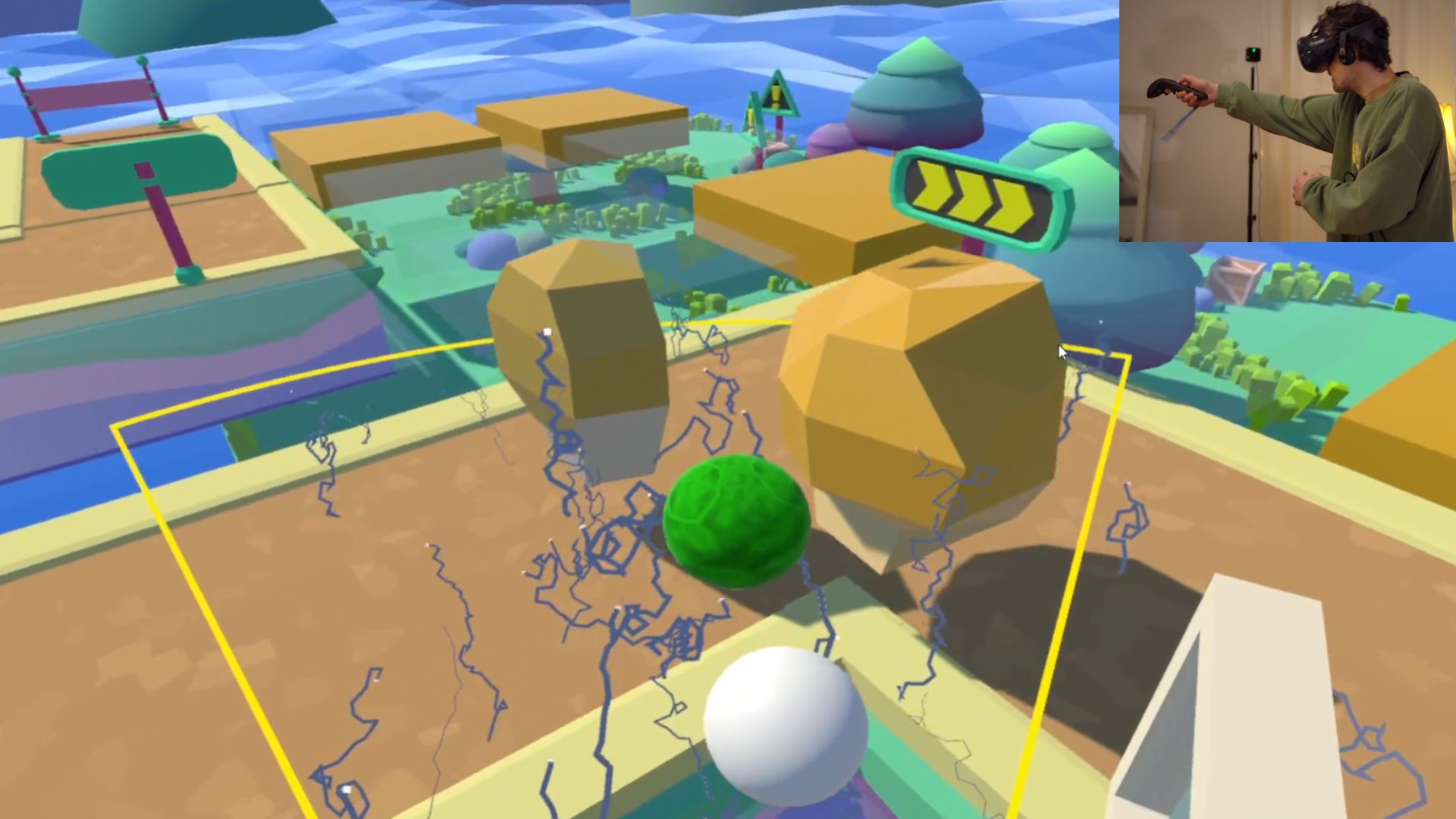 Tower Buddys Level-Design mit verschiedenen Türmen.
